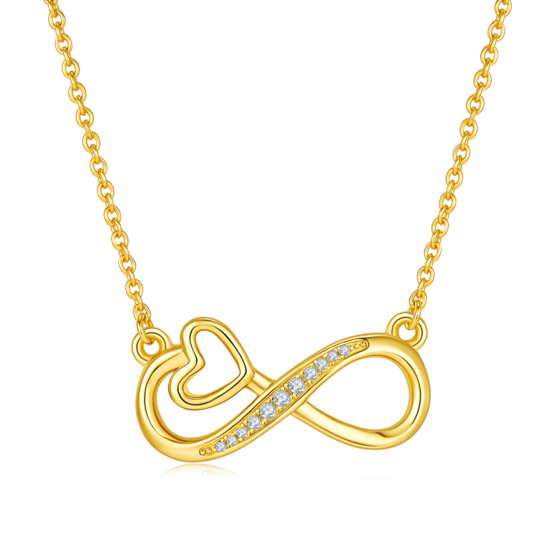 空心无限的爱PendantS925银Moissanite厘石D级0.1ct